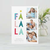 FA LA LA 3 PHOTOフェスティバルおもしろいキッズ明るいカラフル シーズンカード (スタンド正面)