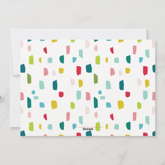 FA LA LA 4 PHOTOフェスティバルおもしろいファミリーはっきりしたカラフル シーズンカード (裏面)