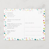 FA LA LA CHRISTMAS写真おもしろいはっきりしたカラフル シーズンポストカード (裏面)