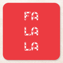Fa La La christmas スクエアペーパーコースター
