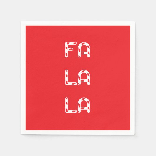 Fa La La christmas スタンダードカクテルナプキン (正面)
