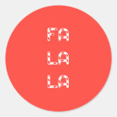 Fa La La christmas ラウンドシール (正面)