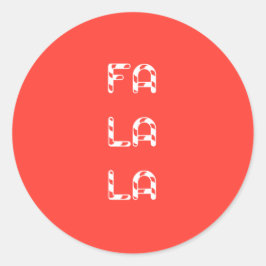 Fa La La christmas ラウンドシール