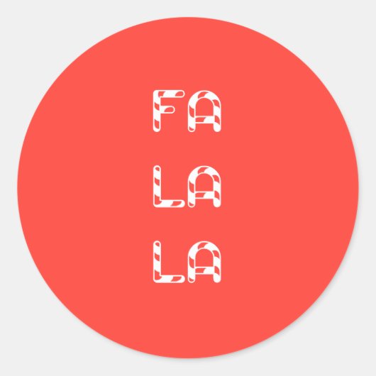 Fa La La christmas ラウンドシール (正面)