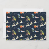 Fa La La Christmas Llama Reindeers & Sleigh Gives シーズンカード (裏面)