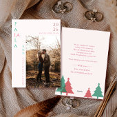 fa la la couple photo chic holiday christmas Card シーズンカード