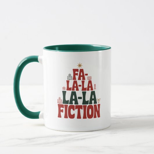 Fa-la-la Fiction Holiday Reading マグカップ (左)