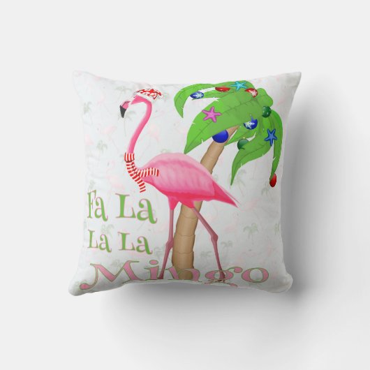 Fa La La Flamingo Xmas クッション (裏面)