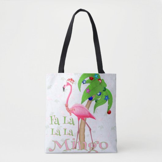 Fa La La Flamingo Xmas トートバッグ (正面)