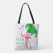 Fa La La Flamingo Xmas トートバッグ (裏面)