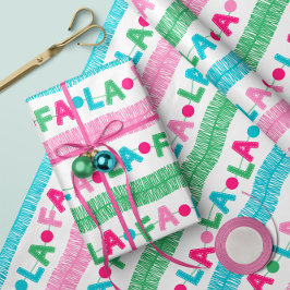 Fa La La Garland- Christmas Wrapping Paper Roll ラッピングペーパー