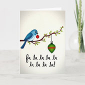 Fa La La Holiday Bird Card カード (正面)