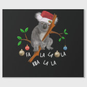 Fa la la Koala Cute Koala Bear in Chrimas ラッピングペーパー (フラット)