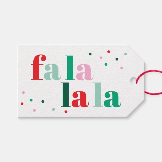 Fa La La La クリスマス ギフトタグ (正面(横))