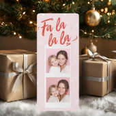 Fa La La La | Blush Pink Modern Christmas Photo 