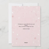 Fa La La La Blush Pink Modern Christmas Photo  シーズンカード (裏面)