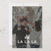 Fa La La La Classic Family Christmas Card シーズンカード (正面)