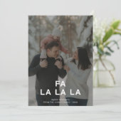 Fa La La La Classic Family Christmas Card シーズンカード (スタンド正面)