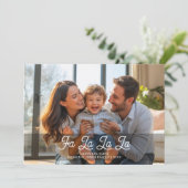 Fa La La La Cozy Family Christmas Card シーズンカード (スタンド正面)