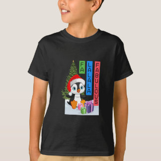 Fa La La La Fabulous Christmas Penguin Kids' Tシャツ
