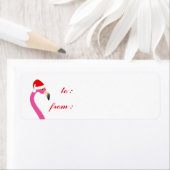 Fa la la la Flamingo Holiday To/From Label ラベル (インサイチュ)