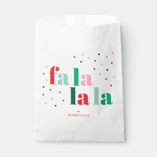Fa La La La Holiday Favor Bags フェイバーバッグ (正面)
