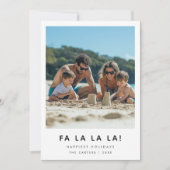 Fa La La La La Beach Family Christmas Photo Card シーズンカード (正面)