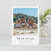 Fa La La La La Beach Family Christmas Photo Card シーズンカード (スタンド正面)
