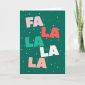 Fa la la la la Cute Christmas Greeting Card カード (正面)