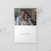 Fa La La La La La金ゴールドスクリプトフォトクリスマス シーズンカード (内部)