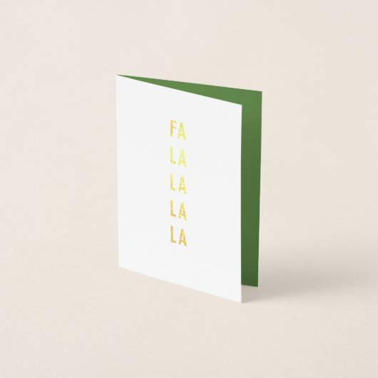 Fa la la la la la , Christmas Holiday Greetings ph 箔カード (正面)