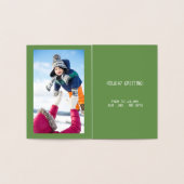 Fa la la la la la , Christmas Holiday Greetings ph 箔カード (内部)