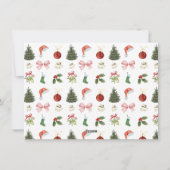 fa la la la la la la,サンタ&トナカイ雪片の写真 シーズンカード (裏面)