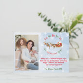 fa la la la la la la,サンタ&トナカイ雪片の写真 シーズンカード (スタンド正面)