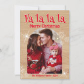 fa la la la la la merry christmas arch photo farmh シーズンカード (正面)