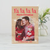 fa la la la la la merry christmas arch photo farmh シーズンカード (スタンド正面)