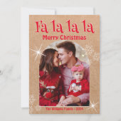 fa la la la la merry christmas arch photo kraft シーズンカード (正面)