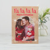 fa la la la la merry christmas arch photo kraft シーズンカード (スタンド正面)