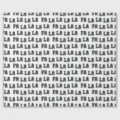 Fa La La La La White & Black Playful Christmas ラッピングペーパー (フラット)