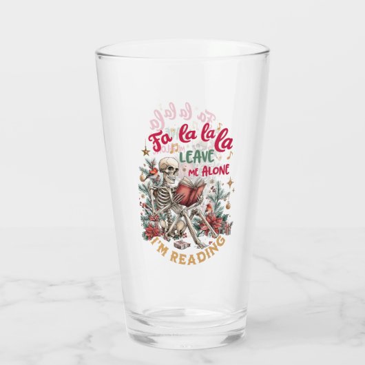 Fa La La La Leave Me Alone I'm Reading  タンブラーグラス (裏面)