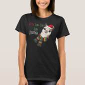 Fa La La La Llama Christmas Tシャツ (正面)