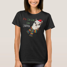 Fa La La La Llama Christmas Tシャツ