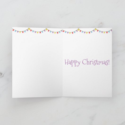 Fa-la-la-la-llama cute Christmas card カード (内部)