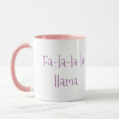 Fa-la-la-la-llama cute Christmas mug マグカップ (左)