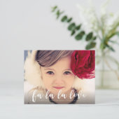 Fa La La La Love Christmas Photo Greeting Postcard シーズンポストカード (スタンド正面)