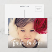 Fa La La La Love Christmas Photo Greeting Postcard シーズンポストカード (正面/裏面)