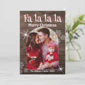 fa la la la, merry christmas arch photo rusit シーズンカード (スタンド正面)