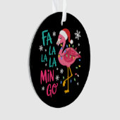 Fa La La La Mingo Christmas Flamingo Pink Lover オーナメント (正面)