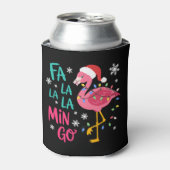 Fa La La La Mingo Christmas Flamingo Pink Lover 缶クーラー (缶正面)