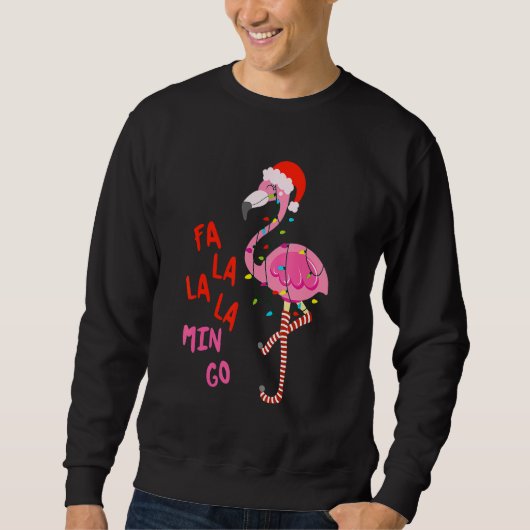 Fa La La La Mingo Flamingo For Christmas Xmas Paja スウェットシャツ (正面)